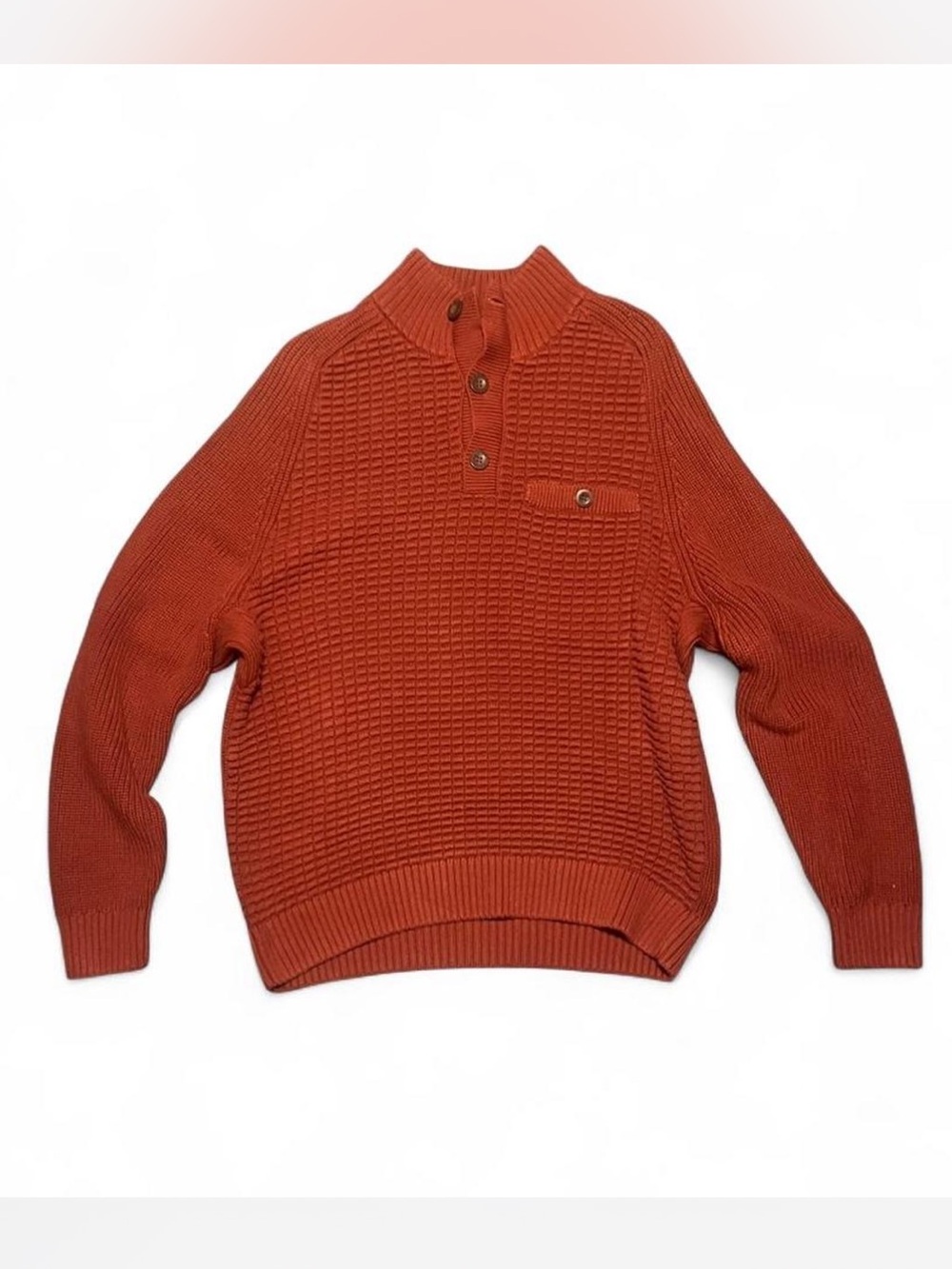 Duluth Trading Co. men's Burly Retirement button mock sweater